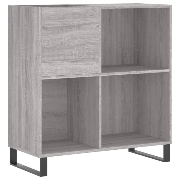 Mueble discos madera contrachapada gris Sonoma 84.5x38x89 cm M 2