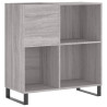 Mueble discos madera contrachapada gris Sonoma 84.5x38x89 cm 2