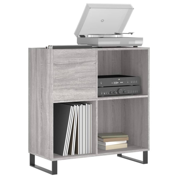Mueble discos madera contrachapada gris Sonoma 84.5x38x89 cm M 3