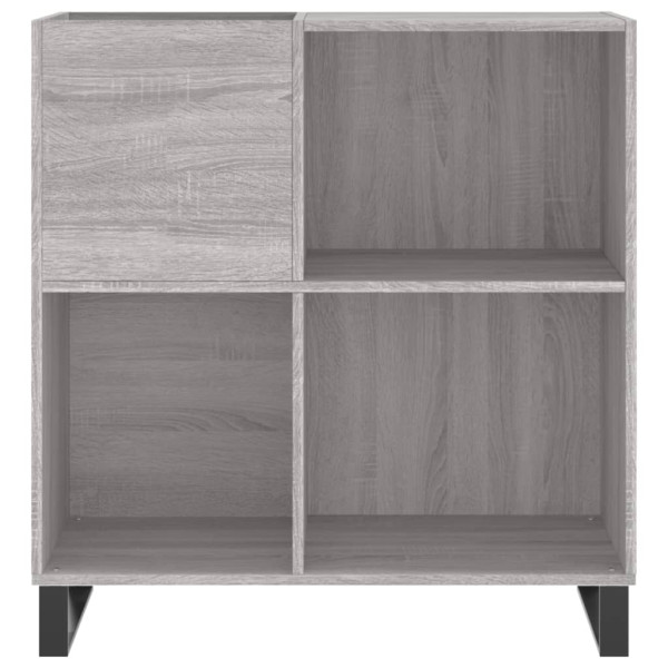 Mueble discos madera contrachapada gris Sonoma 84.5x38x89 cm M 4