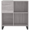 Mueble discos madera contrachapada gris Sonoma 84.5x38x89 cm 4