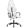Silla gaming cuero sintético blanco y negro 2