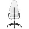 Silla gaming cuero sintético blanco y negro 3