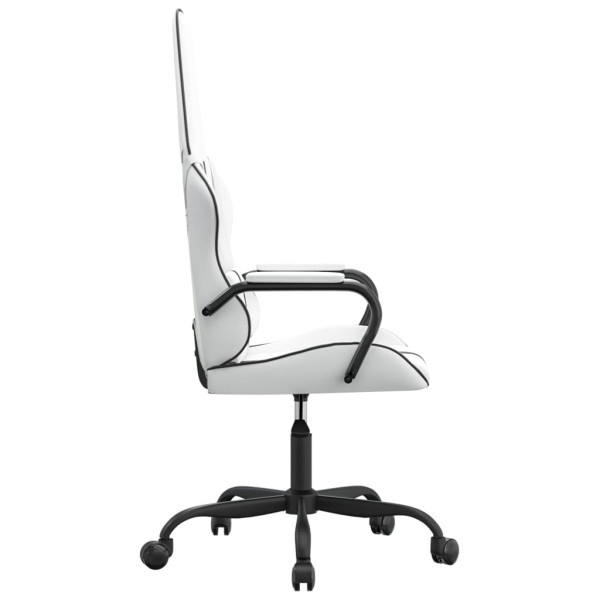 Silla gaming cuero sintético blanco y negro M 4