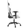 Silla gaming cuero sintético blanco y negro 4