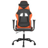 Silla gaming cuero sintético negro y naranja 3