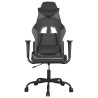Silla gaming cuero sintético negro y gris 3
