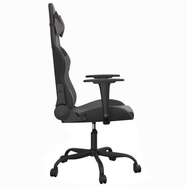 Silla gaming cuero sintético negro y gris M 4