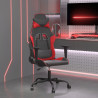 Silla gaming de masaje cuero sintético negro y rojo 1