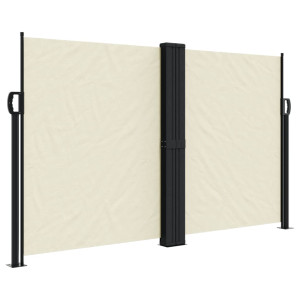 Toldo lateral retráctil crema 140x1200 cm H