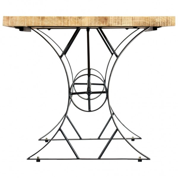 Mesa de comedor de madera maciza de mango 180x90x76 cm M 4