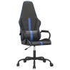 Cadeira de gaming couro artificial preto e azul 2