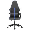 Silla gaming cuero sintético negro y azul 3