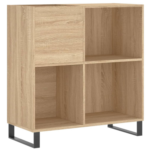 Mueble discos madera contrachapada roble Sonoma 84.5x38x89 cm M 2