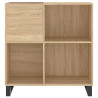 Mueble discos madera contrachapada roble Sonoma 84.5x38x89 cm 4