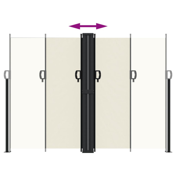 Toldo lateral retráctil crema 180x1200 cm M 5