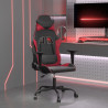 Silla gaming cuero sintético negro y rojo vino tinto 1