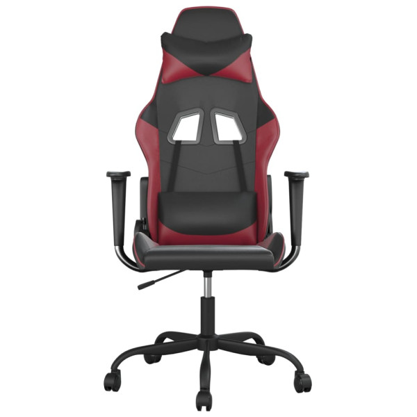Silla gaming cuero sintético negro y rojo vino tinto M 3