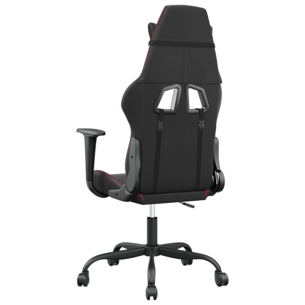 Silla gaming cuero sintético negro y rojo vino tinto M 5