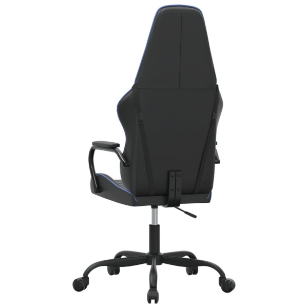 Cadeira gaming de massagens couro artificial azul e preto M 5