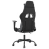 Silla gaming de masaje cuero sintético negro y blanco 5