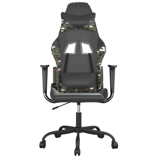 Silla gaming de masaje cuero sintético negro y camuflaje M 3
