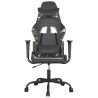 Silla gaming de masaje cuero sintético negro y camuflaje 3