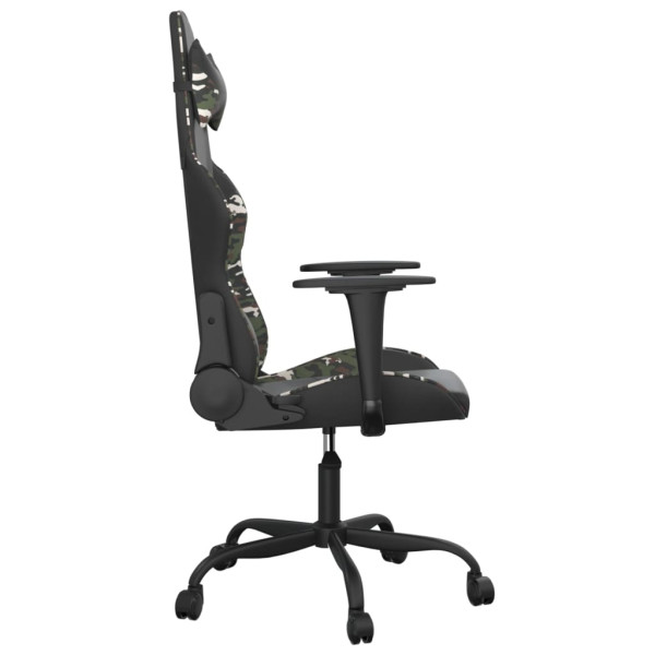Silla gaming de masaje cuero sintético negro y camuflaje M 4
