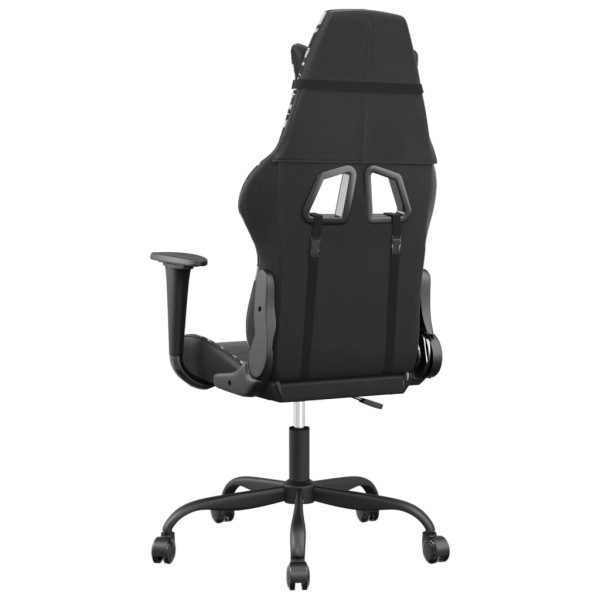 Silla gaming de masaje cuero sintético negro y camuflaje M 5