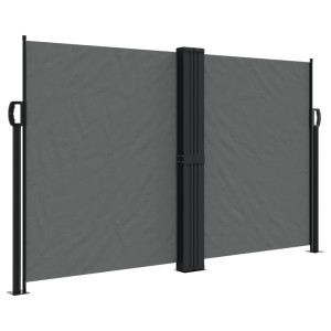 Toldo lateral retráctil gris antracita 140x1200 cm H