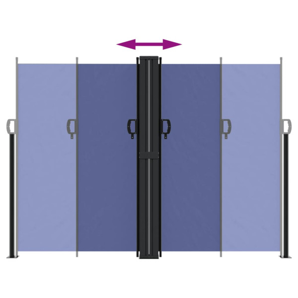 Toldo lateral retráctil azul 180x1200 cm M 5