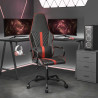 Silla gaming cuero sintético negro y rojo 1