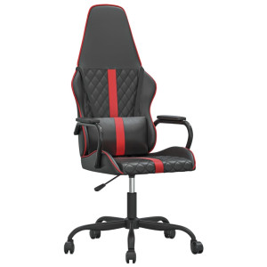 Silla gaming cuero sintético negro y rojo H