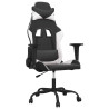 Silla gaming cuero sintético negro y blanco 2