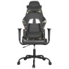 Silla gaming cuero sintético negro y camuflaje 3