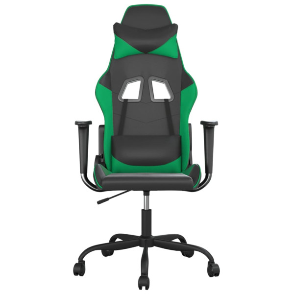 Silla gaming cuero sintético negro y verde M 3