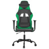 Silla gaming cuero sintético negro y verde 3