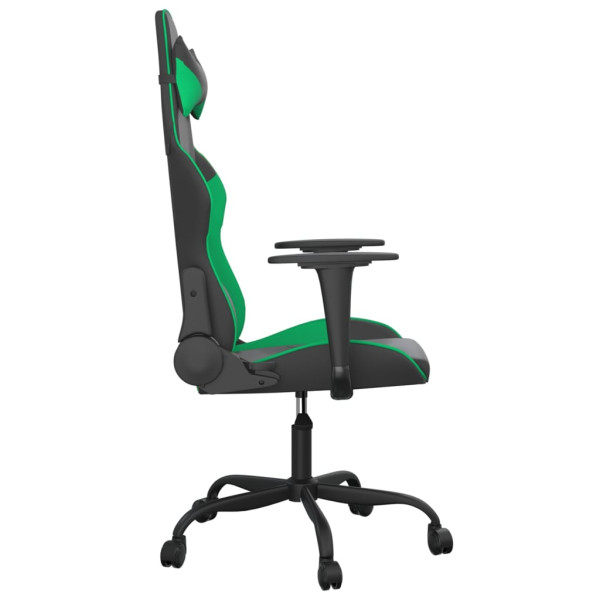 Silla gaming cuero sintético negro y verde M 4