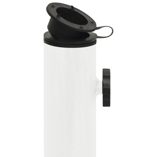 Base de sombrilla de hierro fundido blanco 44x44x31 cm M 4