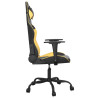 Silla gaming de masaje cuero sintético negro y dorado 4