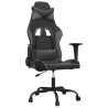 Silla gaming de masaje cuero sintético negro y gris 2