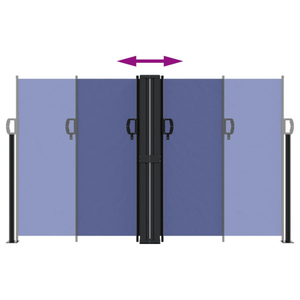 Toldo lateral retráctil azul 140x1200 cm M 5