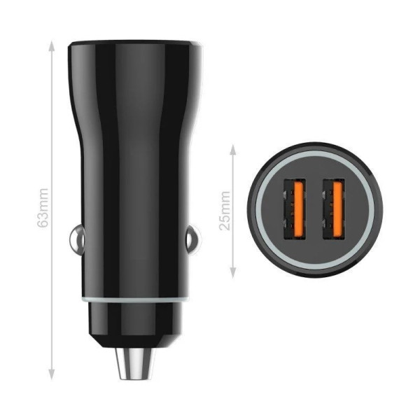 Cargador de coche doble tech one tech tec2802/ 2xusb/ 2.4a M 3