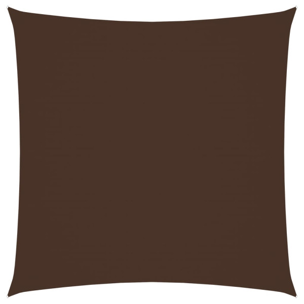 Toldo de vela cuadrado tela Oxford marrón 5x5 m D