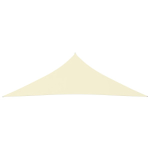 Toldo de vela triangular tela Oxford color crema 3x3x4.24 m H
