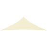 Toldo de vela triangular tela Oxford color crema 3x3x4.24 m 2