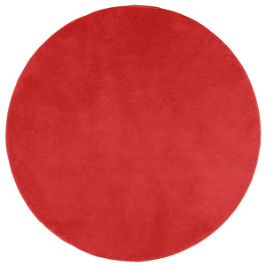Tapete de pelo curto OVIEDO Ø 120 cm vermelho H