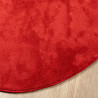 Tapete de pelo curto OVIEDO Ø 120 cm vermelho 4