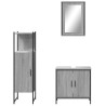 Set de muebles de baño 3 pzas madera contrachapada gris sonoma 5