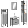 Set de muebles de baño 4 pzas madera contrachapada gris sonoma 1